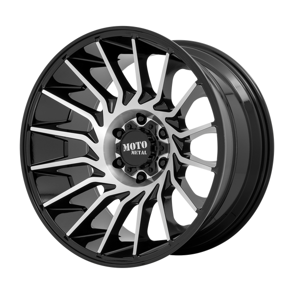 20x10 8x170 Moto Metal Offroad Wheels MO807 Gloss Black Machined -18  offset  125.1  hub