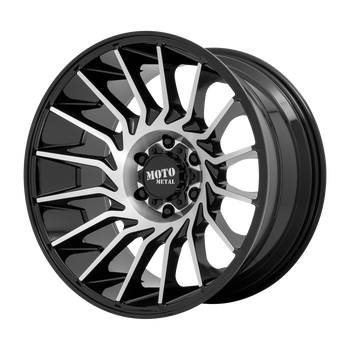 20x10 5x139.7 Moto Metal Offroad Wheels MO807 Gloss Black Machined -18  offset  78.1  hub