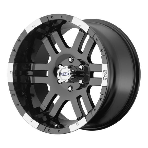 18x9 6x135 Moto Metal Offroad Wheels MO951 Gloss Black Machined 30  offset  87.1  hub