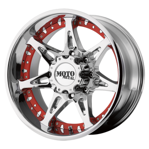 18x9 8x165.1 Moto Metal Offroad Wheels MO961 Chrome 18  offset  125.5  hub