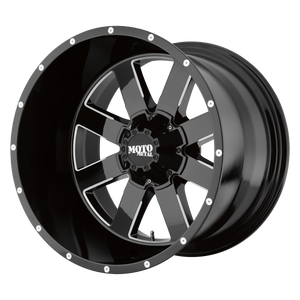 18x9 5x139.7/5x150 Moto Metal Offroad Wheels MO962 Gloss Black Milled 0  offset  110.5  hub