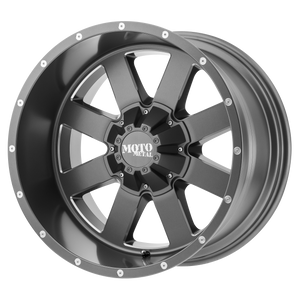 18x9 5x127/5x139.7 Moto Metal Offroad Wheels MO962 Satin Gray Milled 0  offset  78.3  hub