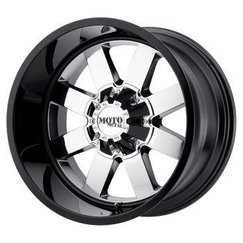 20x12 Blank Moto Metal Offroad Wheels MO962 Pvd Center Gloss Black Lip -44  offset  78.3  hub