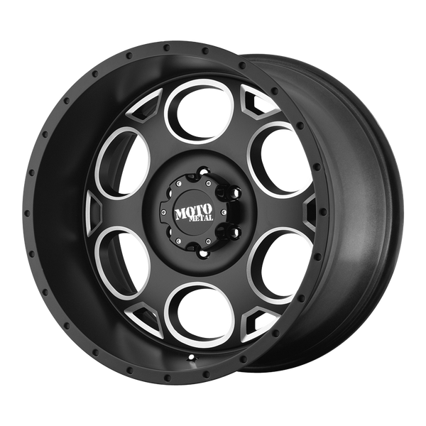 18x9 6x139.7 Moto Metal Offroad Wheels MO964 Satin Black Milled 0  offset  106.25  hub