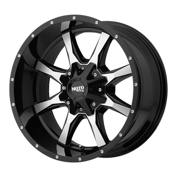 18x10 5x139.7/5x150 Moto Metal Offroad Wheels MO970 Gloss Black Machined Face -24  offset  110.1  hub