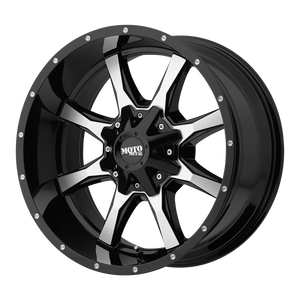 20x10 6x135/6x139.7 Moto Metal Offroad Wheels MO970 Gloss Black Machined Face -24  offset  106.1  hub