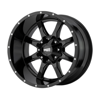 20x10 8x170 Moto Metal Offroad Wheels MO970 Gloss Black With Milled Lip 12  offset  125.1  hub