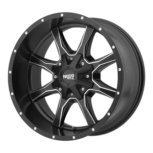 17x9 6x135/6x139.7 Moto Metal Offroad Wheels MO970 Satin Black Milled -12  offset  106.1  hub