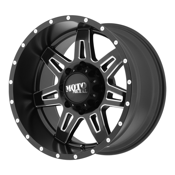 17x9 6x135 Moto Metal Offroad Wheels MO975 Satin Black Milled -12  offset  87.1  hub