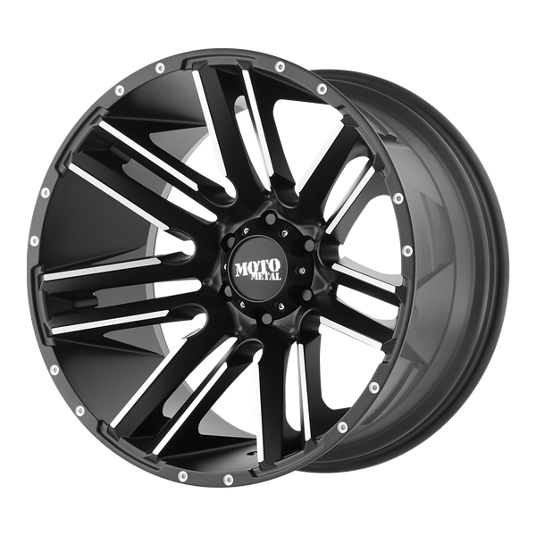 20x9 8x170 Moto Metal Offroad Wheels MO978 Razor Satin Black Machined 18  offset  125.5  hub