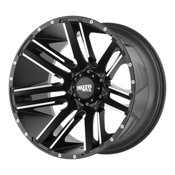 20x9 8x170 Moto Metal Offroad Wheels MO978 Razor Satin Black Machined 18  offset  125.5  hub