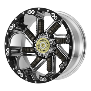 20x12 Blank Moto Metal Offroad Wheels MO979 Buckshot Chrome With Gun Metal Inserts -44  offset  78.3  hub