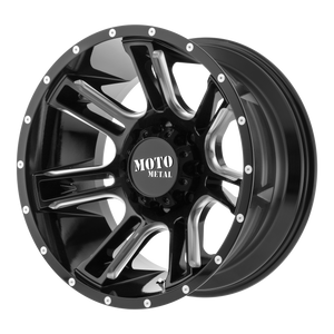 20x12 6x139.7 Moto Metal Offroad Wheels MO982 Amp Gloss Black Milled -44  offset  106.25  hub