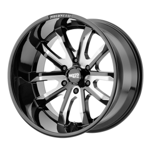 18x9 8x165.1 Moto Metal Offroad Wheels MO983 Dagger Gloss Black Milled 18  offset  125.5  hub