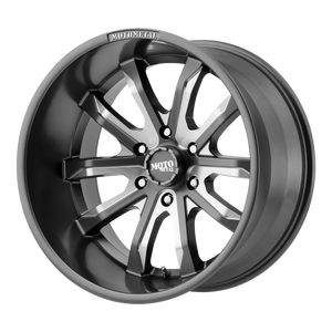 20x9 6x139.7 Moto Metal Offroad Wheels MO983 Dagger Satin Gray Milled 18  offset  106.25  hub