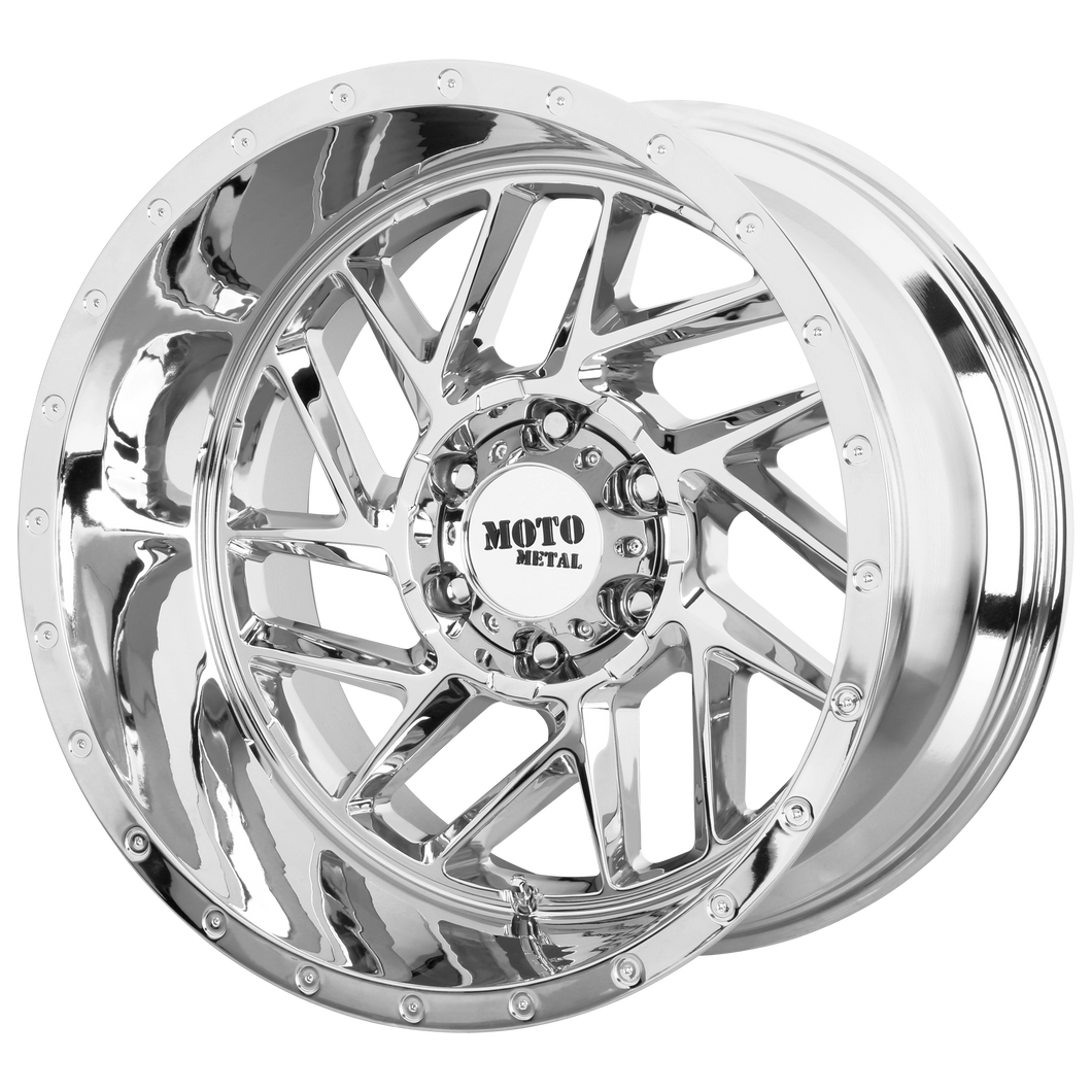 20x10 5x139.7 Moto Metal Offroad Wheels MO985 Breakout Chrome -18  offset  78  hub