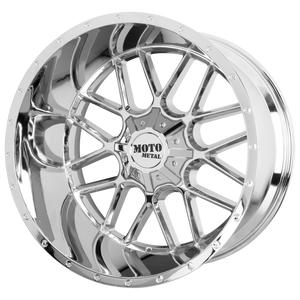 22x12 6x135/6x139.7 Moto Metal Offroad Wheels MO986 Siege Chrome -44  offset  106.25  hub