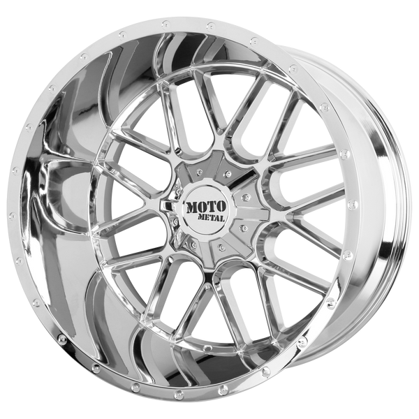 20x12 8x165.1 Moto Metal Offroad Wheels MO986 Siege Chrome -44  offset  125.5  hub