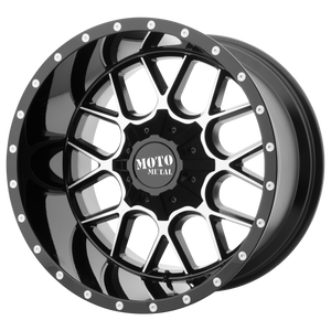 20x9 8x165.1 Moto Metal Offroad Wheels MO986 Siege Gloss Black Machined 18  offset  125.5  hub