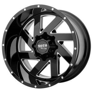 20x10 Blank Moto Metal Offroad Wheels MO988 Melee Gloss Black Milled -18  offset  78.3  hub