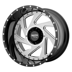 20x12 5x150 Moto Metal Offroad Wheels MO989 Change Up Gloss Black Milled Brushed Inserts -44  offset  110.5  hub