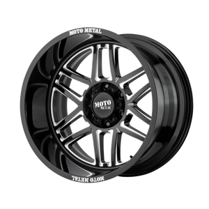 24x14 6x139.7 Moto Metal Offroad Wheels MO992 Folsom Gloss Black Milled -76  offset  106.25  hub