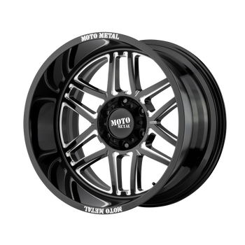 22x12 5x127 Moto Metal Offroad Wheels MO992 Folsom Gloss Black Milled -44  offset  71.5  hub