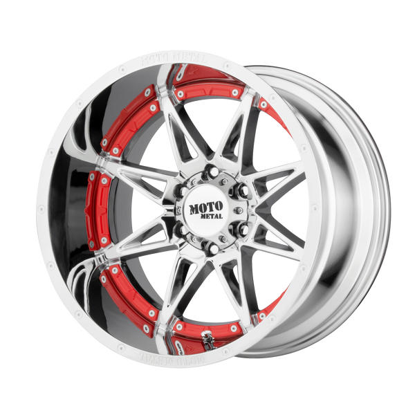 20x9 8x180 Moto Metal Offroad Wheels MO993 Hydra Chrome 0  offset  124.2  hub