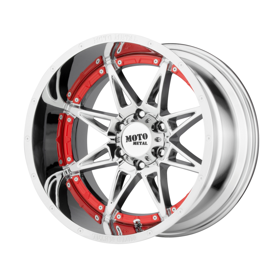 20x9 8x180 Moto Metal Offroad Wheels MO993 Hydra Chrome 0  offset  124.2  hub