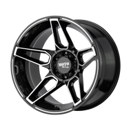 20x12 5x127 Moto Metal Offroad Wheels MO994 Fang Gloss Black Machined -44  offset  71.5  hub