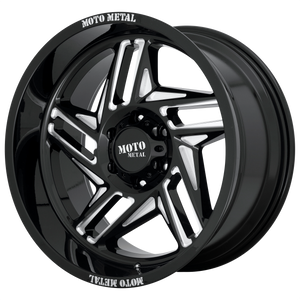 20x10 6x135 Moto Metal Offroad Wheels MO996 Ripsaw Gloss Black Milled -18  offset  87.1  hub