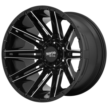 20x12 8x165.1 Moto Metal Offroad Wheels MO998 Kraken Gloss Black Milled -44  offset  125.5  hub