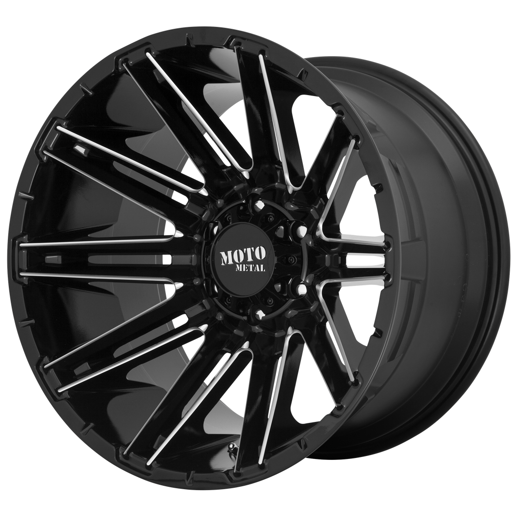 22x10 8x170 Moto Metal Offroad Wheels MO998 Kraken Gloss Black Milled -18  offset  125.5  hub