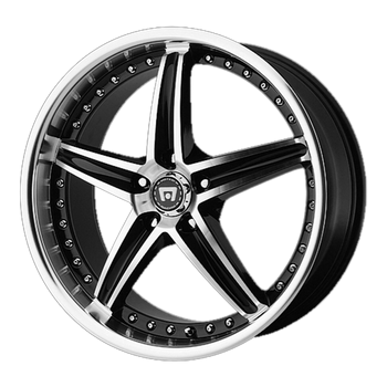 17x7.5 5x120 Motegi Wheels MR107 D5S Gloss Black Machined 45 offset 72.6 hub