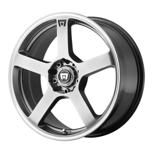 16x7 5x100/5x114.3 Motegi Wheels MR116 FS5 Dark Silver Machined Flange 40 offset 72.6 hub