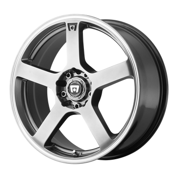 16x7 5x100/5x114.3 Motegi Wheels MR116 FS5 Dark Silver Machined Flange 40 offset 72.6 hub