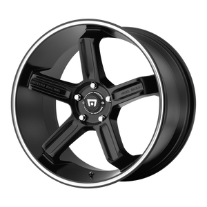 18x9 5x100 Motegi Wheels MR122 Satin Black With Machined Stripe 45 offset 72.6 hub