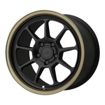 17x9.5 5x120 Motegi Wheels MR135 Matte Black Center Bronze Lip 45 offset 74.1 hub