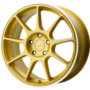 17x7 5x114.3 Motegi Wheels MR138 Gold Machined Lip 38 offset 72.6 hub