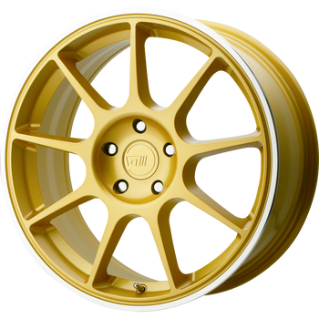 17x7 5x114.3 Motegi Wheels MR138 Gold Machined Lip 38 offset 72.6 hub