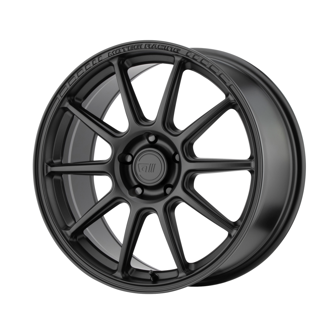 18x8.5 5x114.3 Motegi Wheels MR140 SS10 Satin Black 45 offset 72.6 hub