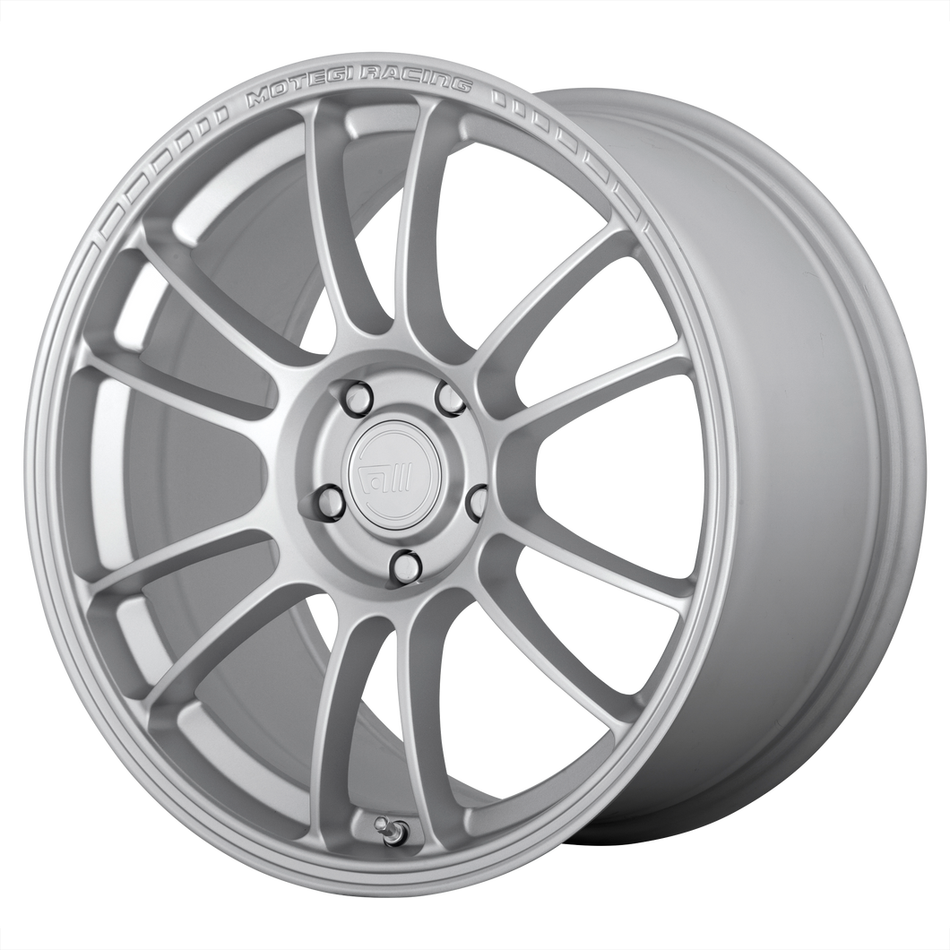 17x7 5x114.3 Motegi Wheels MR146 SS6 Hyper Silver 42 offset 72.6 hub