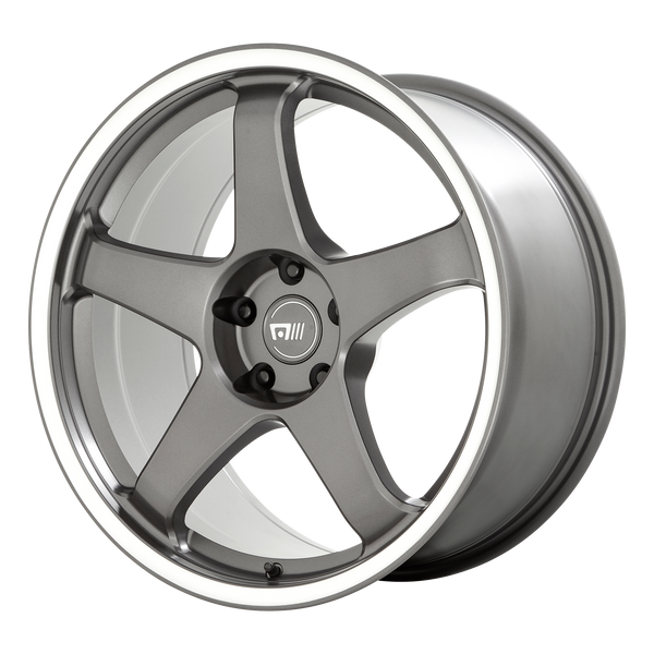 19x8.5 5x114.3 Motegi Wheels MR151 CS5 Gunmetal With Machined Lip 45 offset 72.56 hub