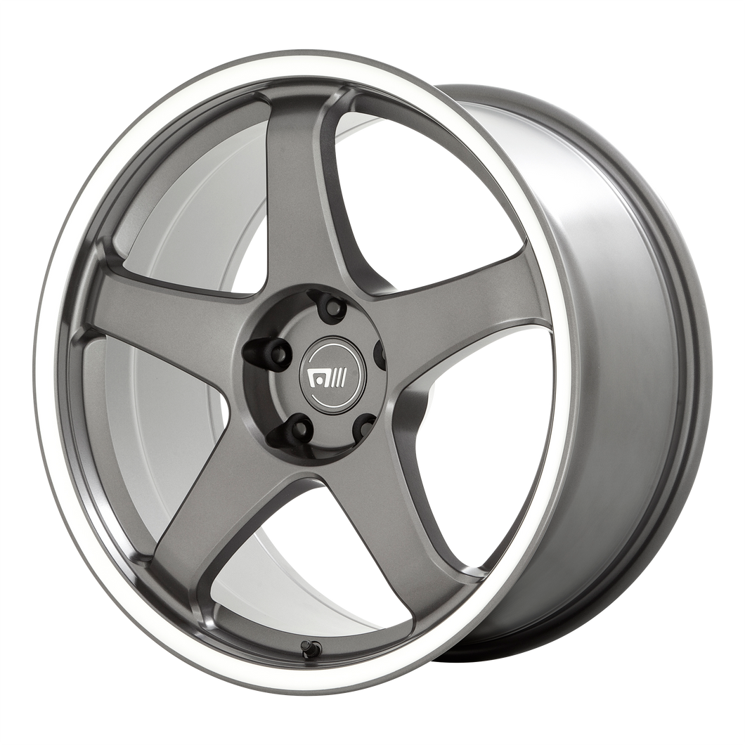 19x8.5 5x114.3 Motegi Wheels MR151 CS5 Gunmetal With Machined Lip 35 offset 72.56 hub