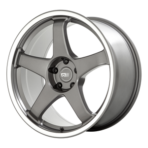 19x8.5 5x108 Motegi Wheels MR151 CS5 Gunmetal With Machined Lip 42 offset 63.4 hub