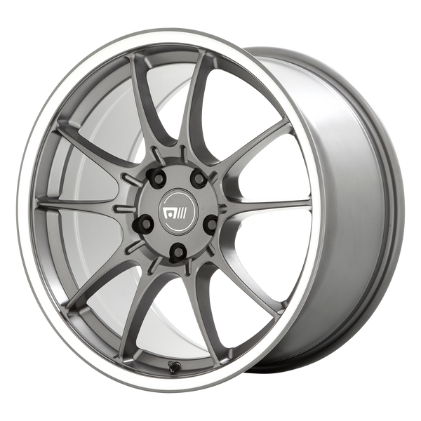 17x8 5x112 Motegi Wheels MR152 SS5 Gunmetal With Machined Lip 45 offset 66.56 hub