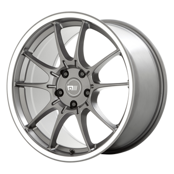 17x8 5x112 Motegi Wheels MR152 SS5 Gunmetal With Machined Lip 45 offset 66.56 hub