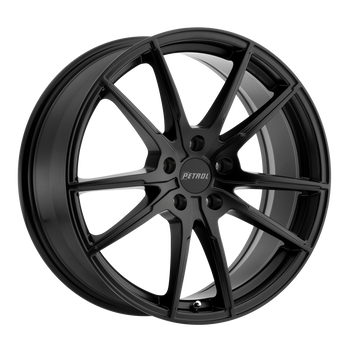 19x8 5x120 Petrol Wheels P0A Matte Black 35 offset 76.1 hub