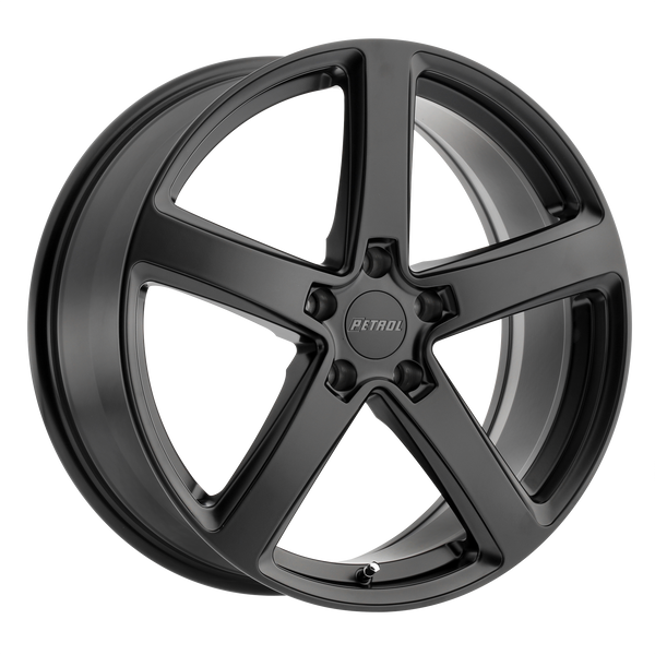 18x8 5x120 Petrol Wheels P2A Matte Black 35 offset 76.1 hub