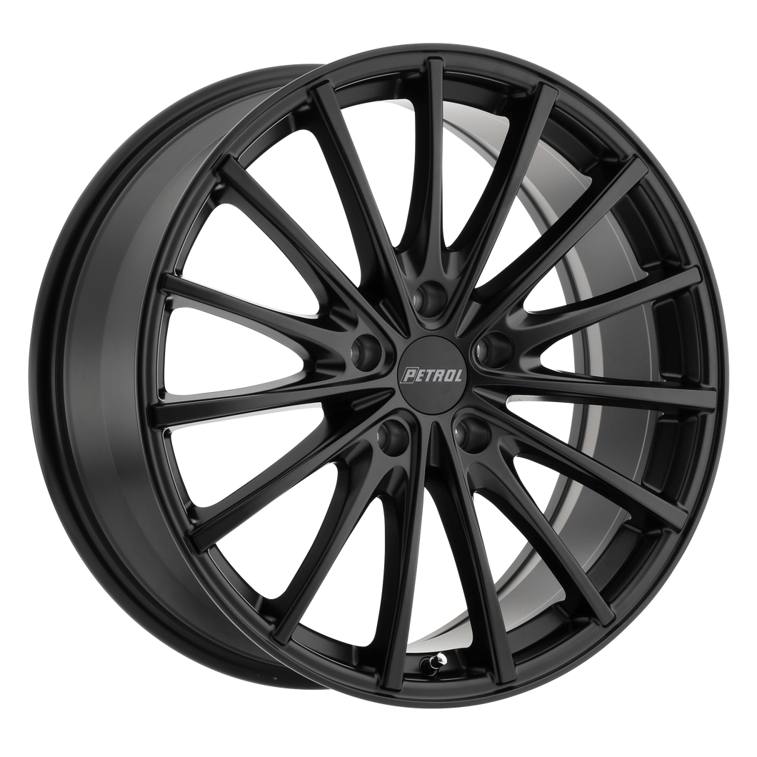 18x8 5x120 Petrol Wheels P3A Matte Black 35 offset 76.1 hub